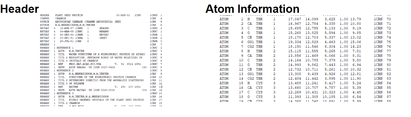 The PDB file format